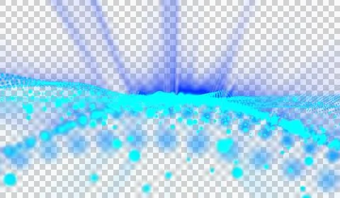3D abstract digital technology animated blue light particles Stock Illustration
