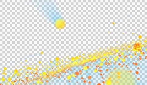 3D abstract digital technology animated orange light particles Stock Illustration