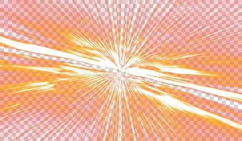 3D abstract digital technology animated orange light particles Stock Illustration