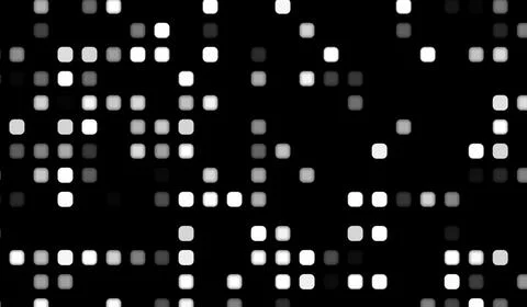 3D abstract digital technology black-white light particles on green backgroun 库存插图