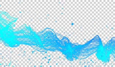 3D abstract digital technology blue light particles wave Stock Illustration