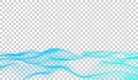 3D abstract digital technology blue light particles wave Stock Illustration