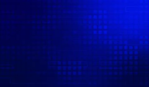 3D abstract digital technology blue light particles on blue background. Stock Illustration