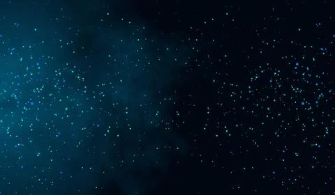 3D abstract digital technology blue light particles on blue background. Stock Illustration