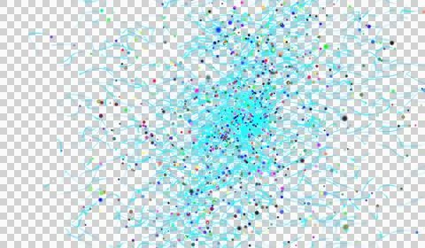 3D abstract digital technology blue light particles wave Stock-Illustration