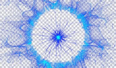 3D abstract digital technology blue light particles wave Stock-Illustration