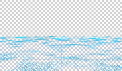 3D abstract digital technology blue light particles wave Stock Illustration