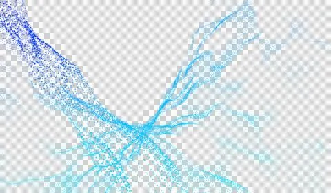 3D abstract digital technology blue light particles wave Stock Illustration