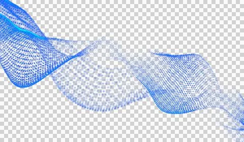 3D abstract digital technology blue light particles wave Stock Illustration