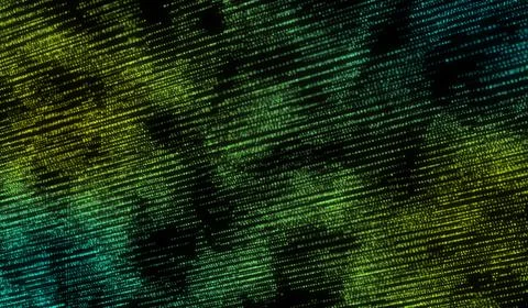3D abstract digital technology green particles network on green background. 스톡 일러스트
