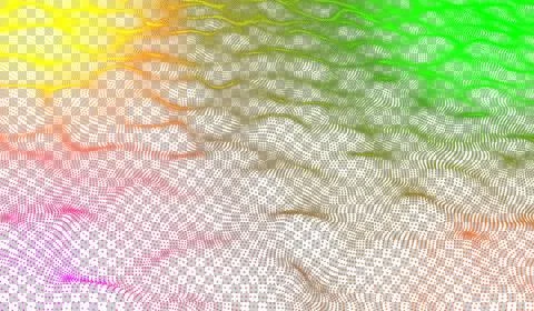 3D abstract digital technology multicolor light particles wave Stockillustratie