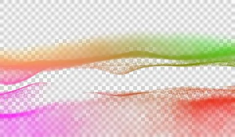 3D abstract digital technology multicolor particles wave 스톡 일러스트