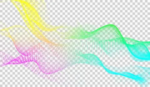 3D abstract digital technology multicolored light particles wave 스톡 일러스트