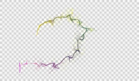 3D abstract digital technology multicolored particles wave Stock Illustration