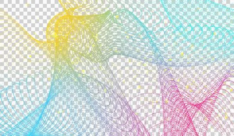 3D abstract digital technology multicolored light particles wave Stockillustratie