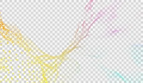 3D abstract digital technology multicolored light particles wave Stockillustratie