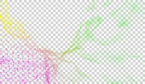 3D abstract digital technology multicolored light particles wave Illustrazione stock