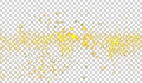 3D abstract digital technology orange light particles wave Stock Illustration