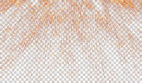 3D abstract digital technology orange light particles wave Illustrazione stock