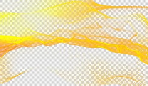 3D abstract digital technology orange light particles wave Stock Illustration