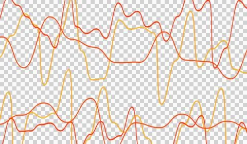 3D abstract digital technology orange light Stock Illustration