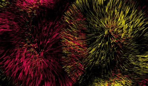 3D abstract digital technology particles fragmentation and mixing of multic.. Stock Illustration