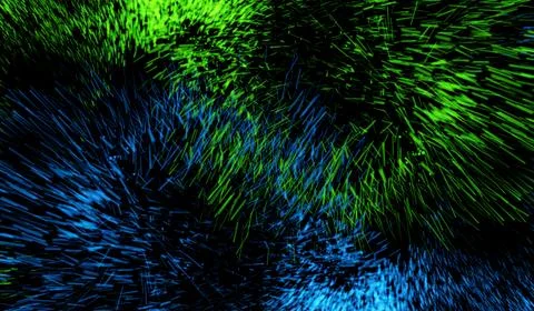 3D abstract digital technology particles fragmentation and mixing of multic.. 스톡 일러스트