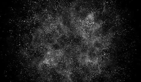 3D abstract digital technology particles fragmentation and mixing of white .. Stock Illustration