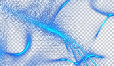 3D abstract digital technology particles network Иллюстрация