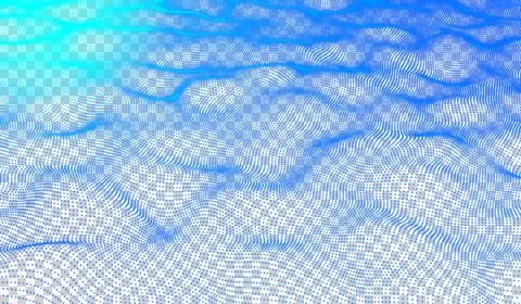 3D abstract digital technology particles network 스톡 일러스트