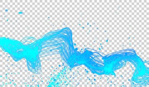 3D abstract digital technology particles network 库存插图