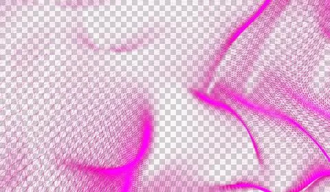 3D abstract digital technology pink light particles wave イラスト素材