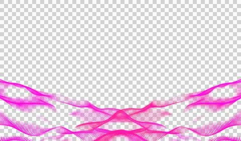 3D abstract digital technology pink particles wave Stockillustratie
