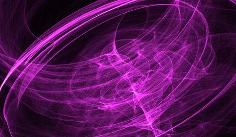 3D abstract digital technology pink particles network wave on black backgroun Stock Illustration