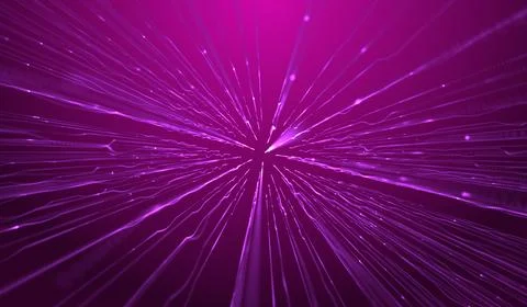 3D abstract digital technology pink light particles network on pink backgroun 스톡 일러스트