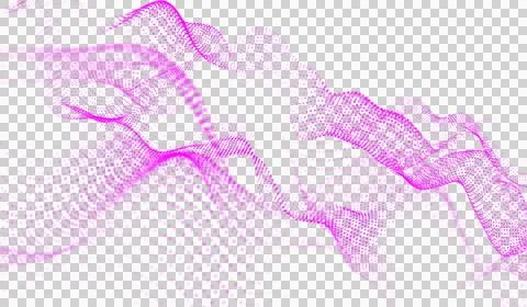 3D abstract digital technology pink light particles wave Illustrazione stock