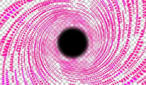 3D abstract digital technology pink light particles wave Stock Illustration