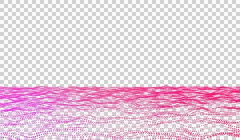 3D abstract digital technology realistic water wave river pink light particle Stockillustratie