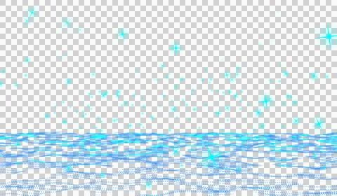 3D abstract digital technology realistic water wave river blue light particles. Stock Illustration