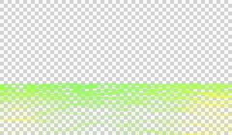3D abstract digital technology realistic water wave river green light particles. Illustrazione stock