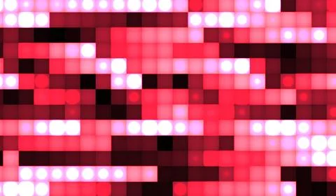 3D abstract digital technology red light on black background. Stockillustratie