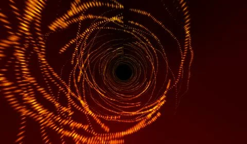 3D abstract digital technology red network on red background. Stock Illustration