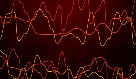 3D abstract digital technology red network on red background. Stock Illustration