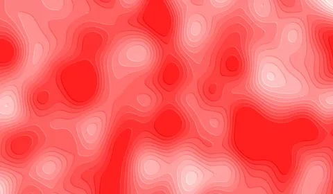 3D abstract digital technology red liquid on red background. 库存插图