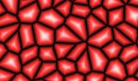 3D abstract digital technology stone red light on black background. Illustrazione stock