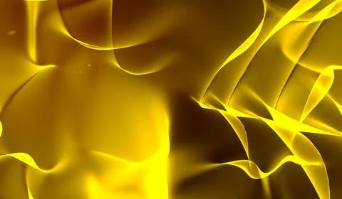 3D abstract digital technology yellow light particles on yellow background. 스톡 일러스트
