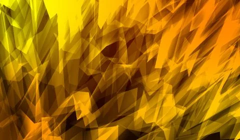 3D abstract digital technology yellow network on yellow background. イラスト素材