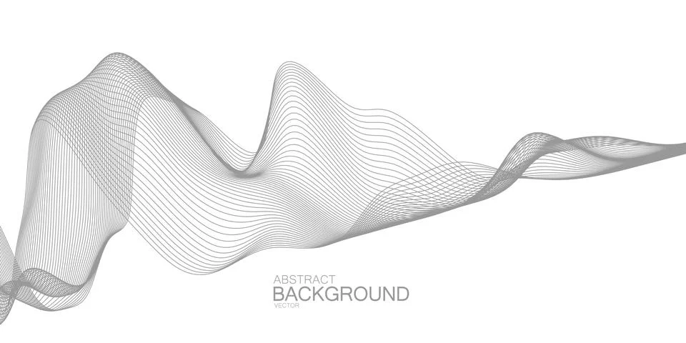 3D abstract digital wave Stock Illustration