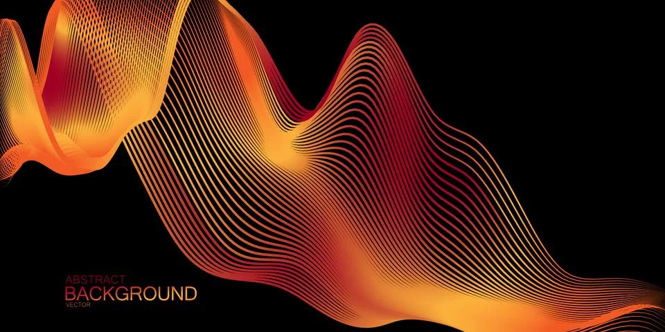 3D abstract digital wave Stock Illustration