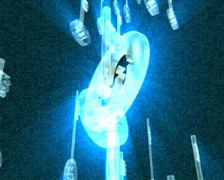 3D Abstract Dollar Keys Loop Stock Footage 8945016